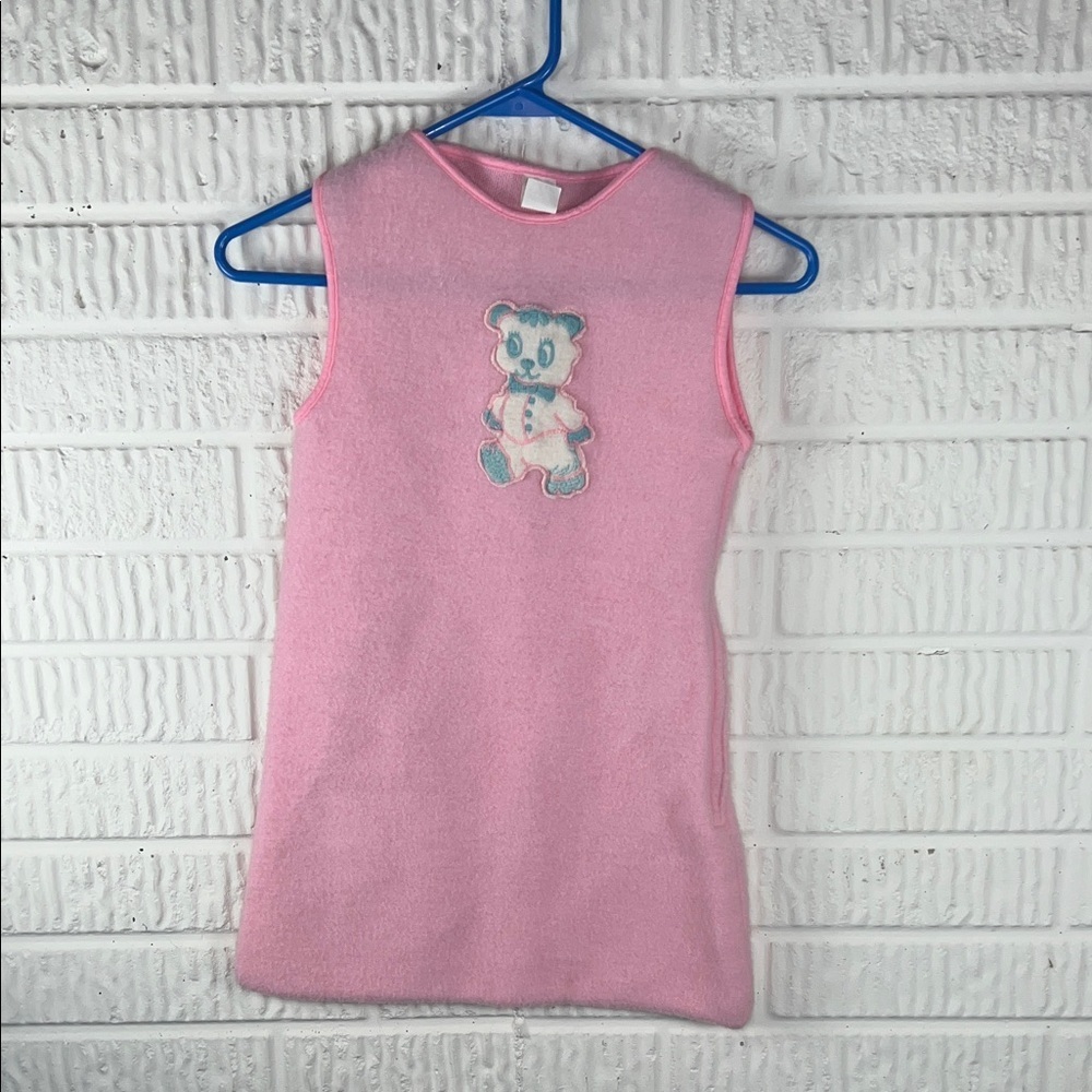 Vintage Pink Sleepsack with Bear Design